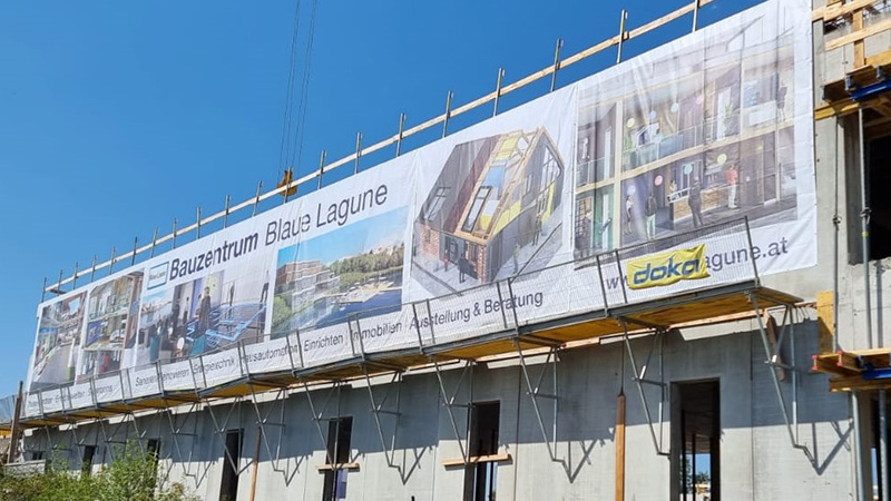 Meshbanner Blaue Lagune